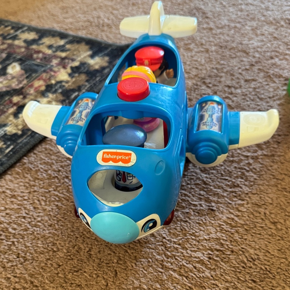 Fisher-Price Blue and White Airplane Toy